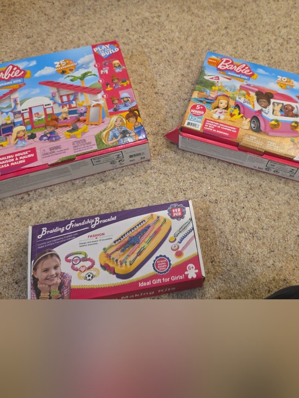 Lego Barbie Set with Pink, Purple and Yellow Pieces